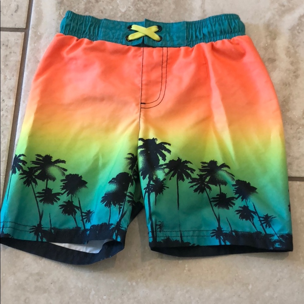 Palm tree swim trunks